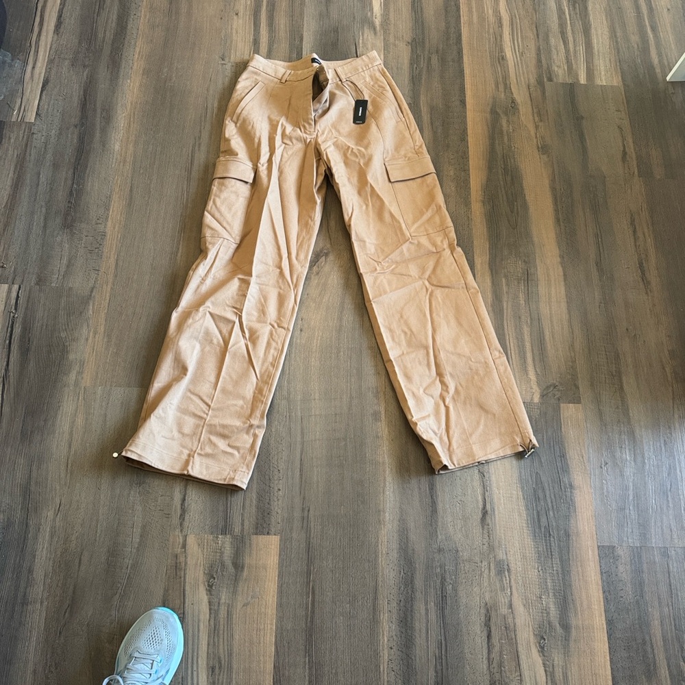 Express Women Tan Cargo Pants - Classic Utility Style - 10 Long